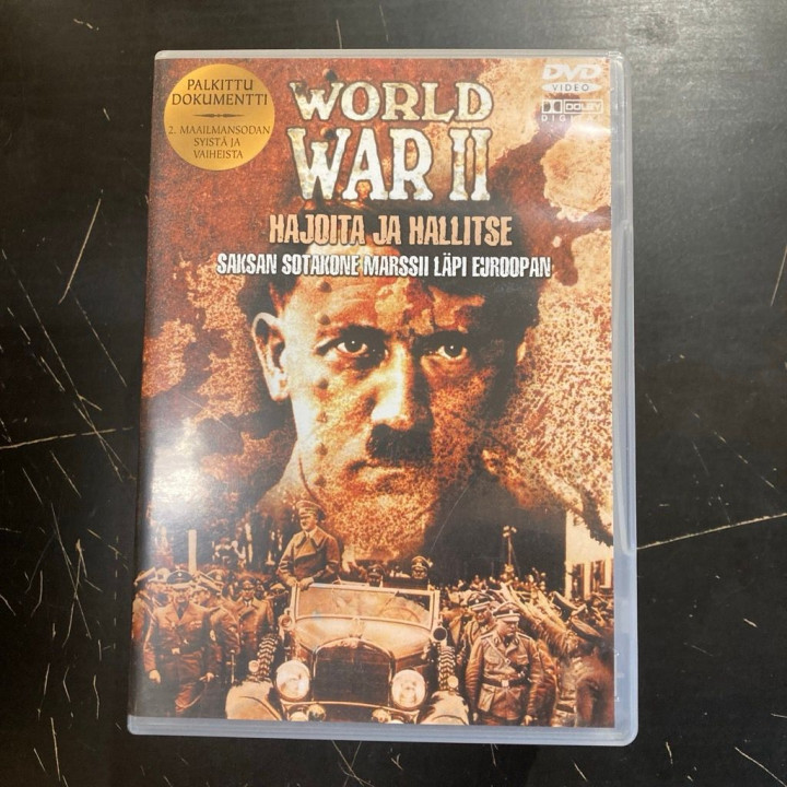 World War II - Hajoita ja hallitse DVD (VG+/M-) -dokumentti-